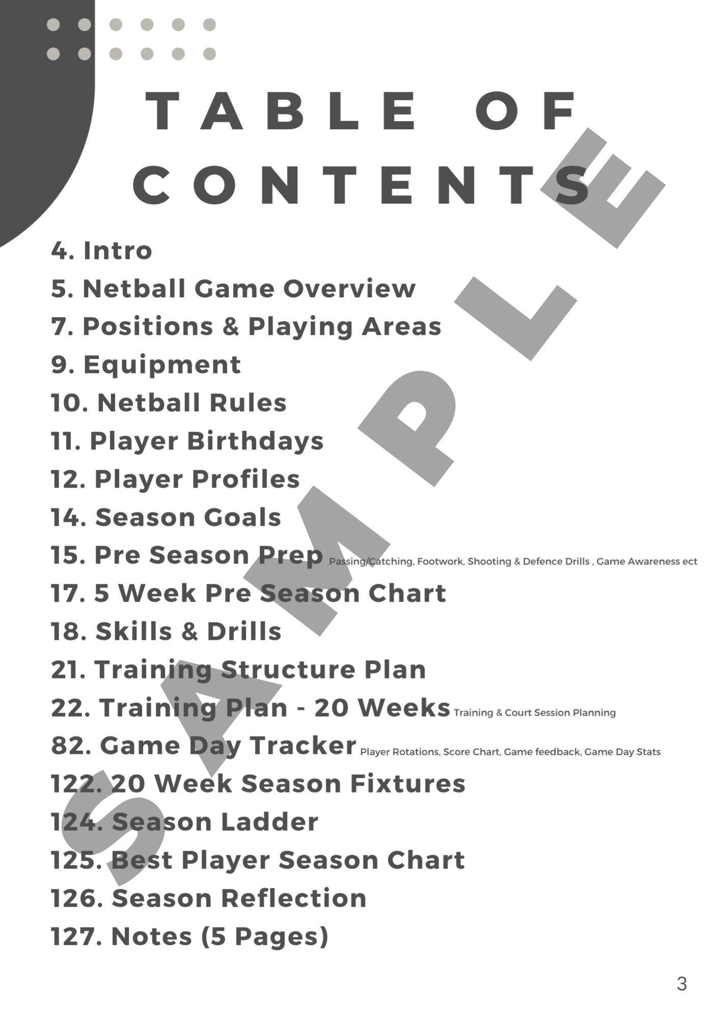 Netball Coaching Handbook - 20 Week Season Planner - 132 Pages