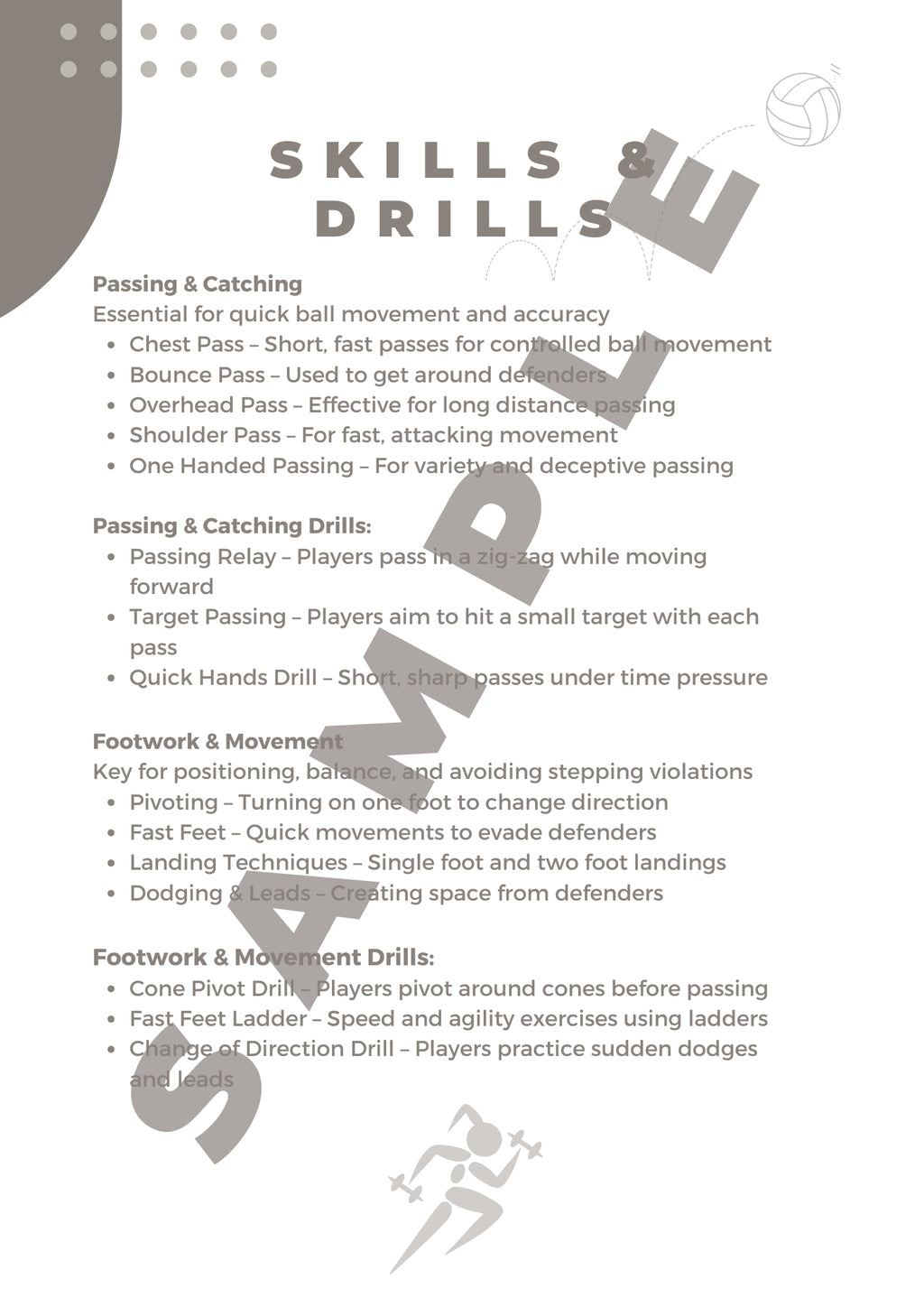 Beginner Coach Netball Training Guide - Junior Ages 10+