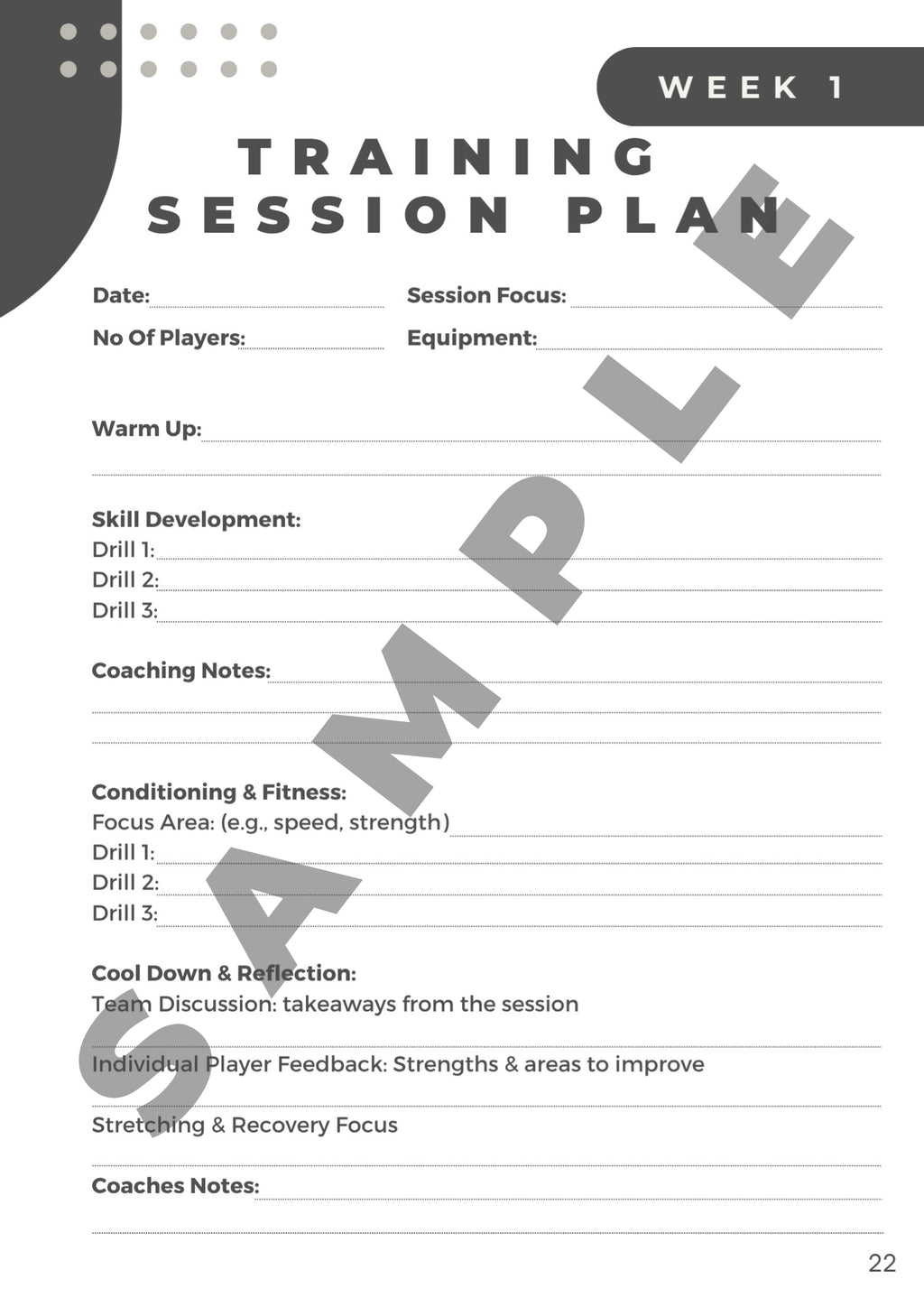 Netball Coaching Handbook - 20 Week Season Planner - 132 Pages
