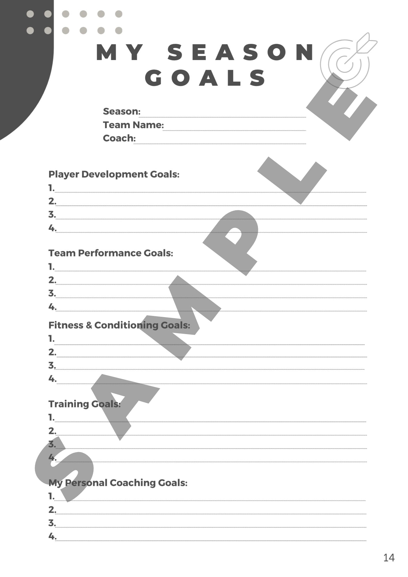 Netball Coaching Handbook - 20 Week Season Planner - 132 Pages