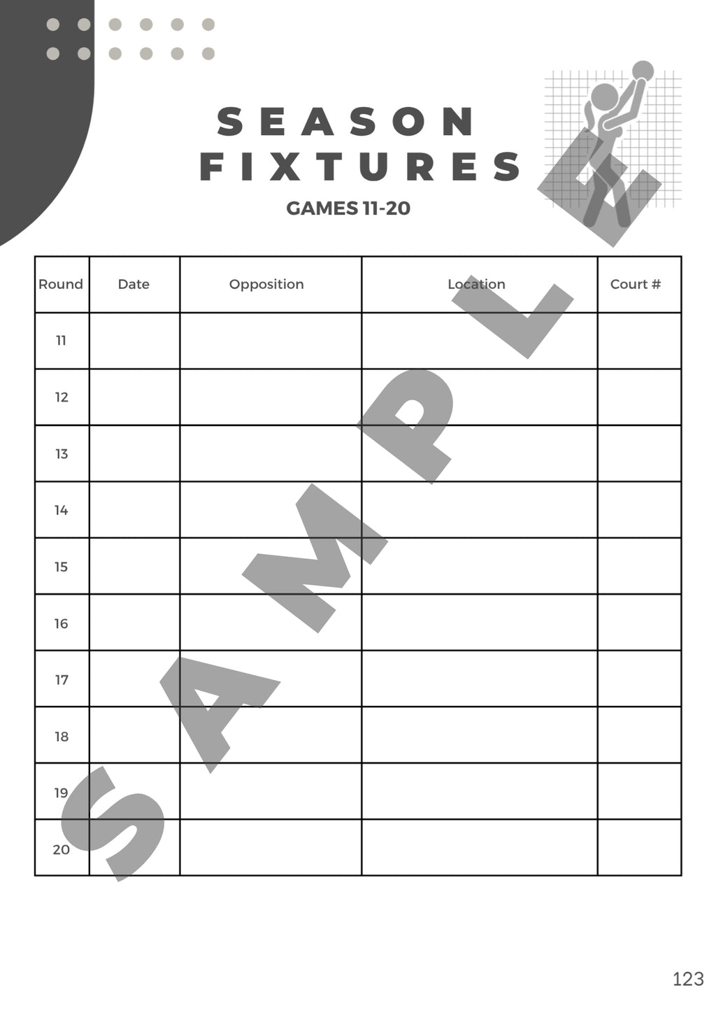 Netball Coaching Handbook - 20 Week Season Planner - 132 Pages