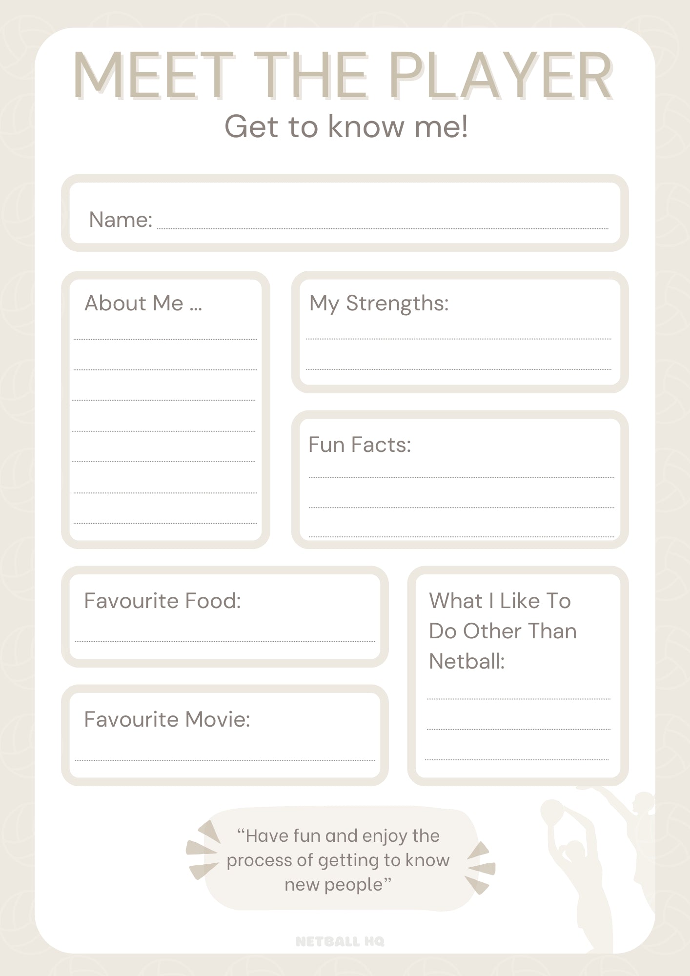 Meet The Player - Beige